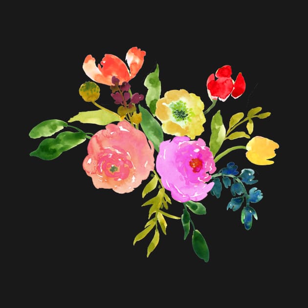 Floral Watercolor, Renunculus by PixDezines
