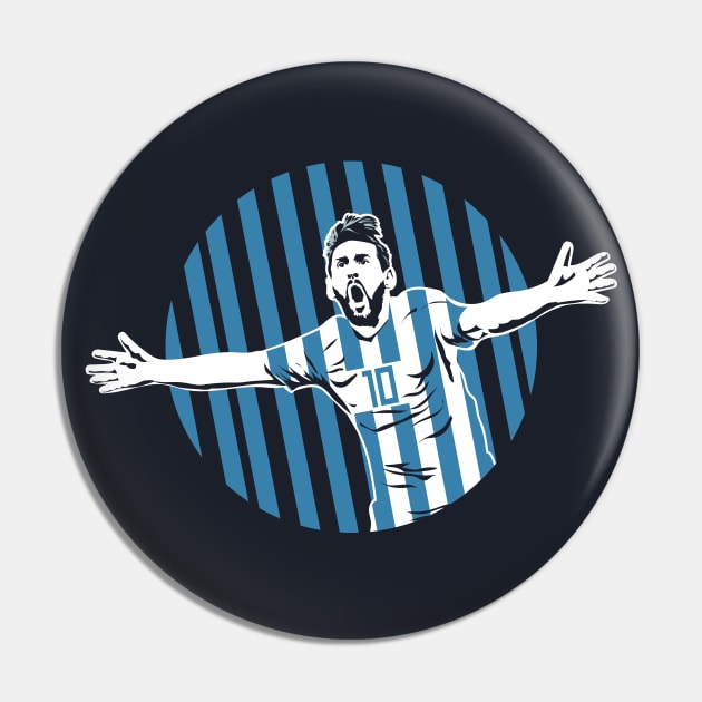 Messi Celebrating Pin by StripTees