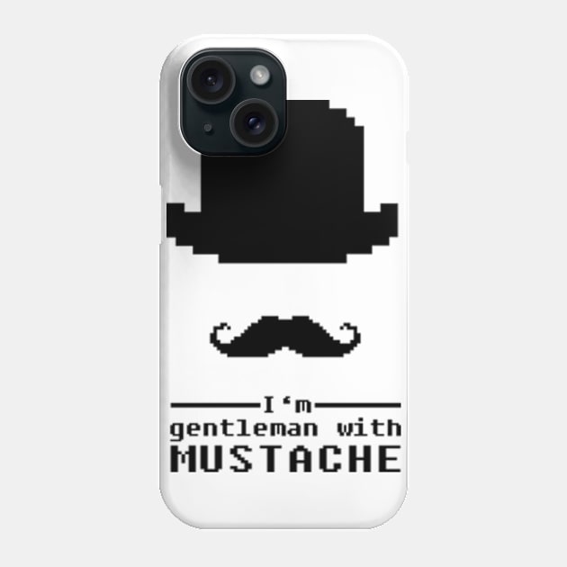 mustache 8bit Phone Case by kladenko