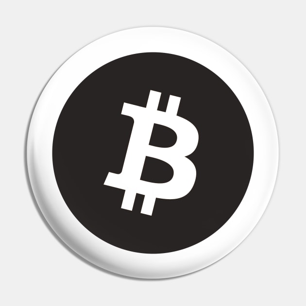 Black Bitcoin Design BTC Pin by RetroandMangaarts