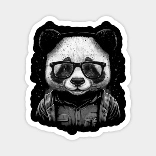 Hipster Panda Magnet