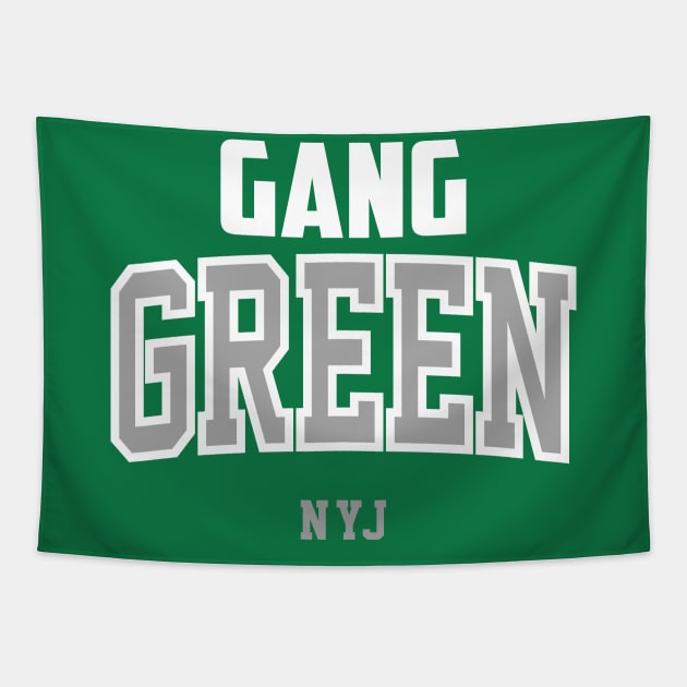 Gang Green Football New York Tapestry by funandgames