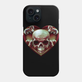 Skull Bones Heart Phone Case