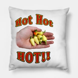 Hand with hot peppers Pillow