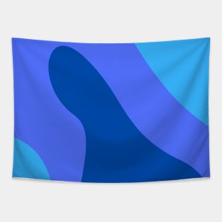 Boho abstract ocean blue pastel swirl pattern Tapestry