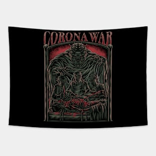 CORONA WAR Tapestry