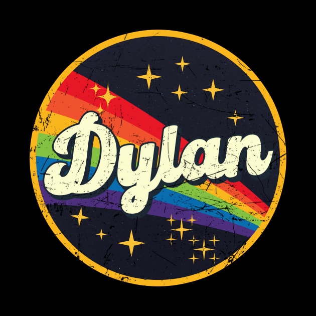 Dylan // Rainbow In Space Vintage Grunge-Style by LMW Art