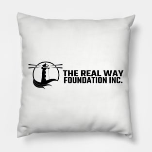 The Real Way Foundation Full Logo in Classic Black! Pillow