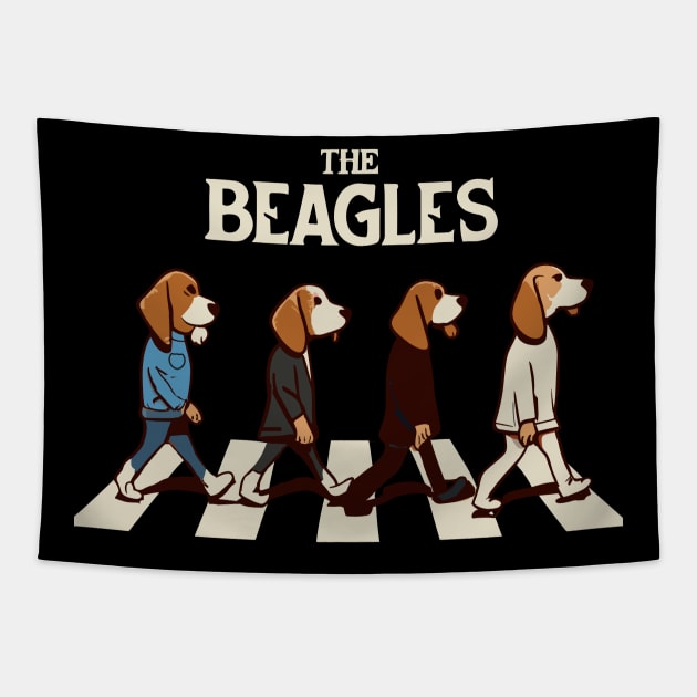 The Beagles Funny Cute Dog Design Tapestry by TF Brands