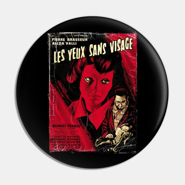 Eyes Without A Face Design Pin by HellwoodOutfitters