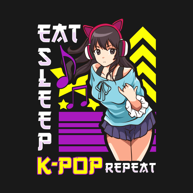 Eat Sleep K-Pop Repeat KPop Kawaii Korean Music by theperfectpresents