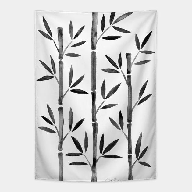 Black Bamboo Tapestry by CatCoq