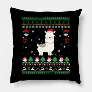 ugly sweater - Llama ugly sweater Pillow