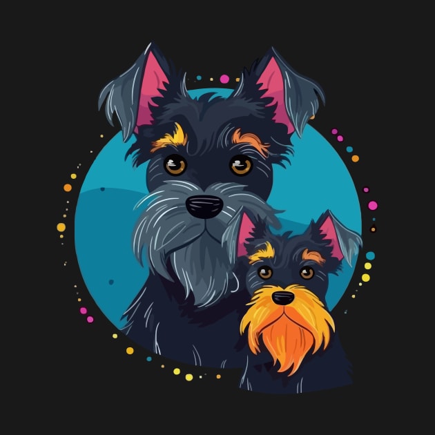 Miniature Schnauzer Fathers Day by JH Mart