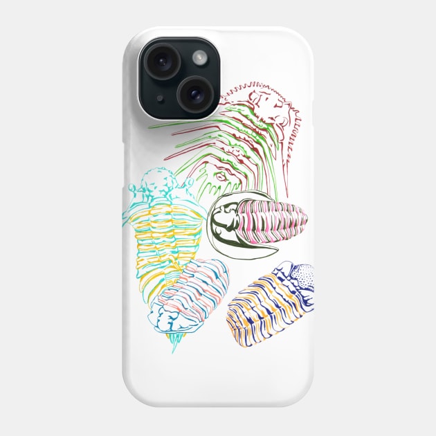 Silurian and Devonian Era Trilobites Phone Case by RaLiz