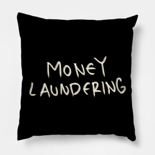 Hand Drawn Money Laundering Pillow