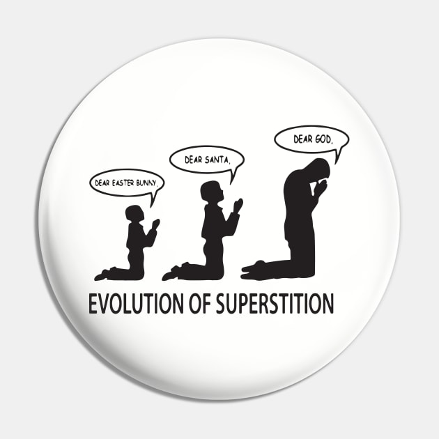 Superstition Evolution Mens Funny Atheist T Shirts Pin by huepham613