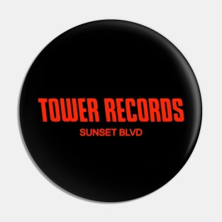 Tower Records Vintage Music Sunset Hollywood Pin