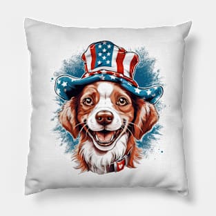 4th of July Dog #6 Pillow