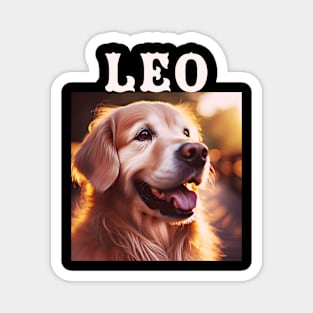 Leo, golden retriever puppy design for dog lovers Magnet