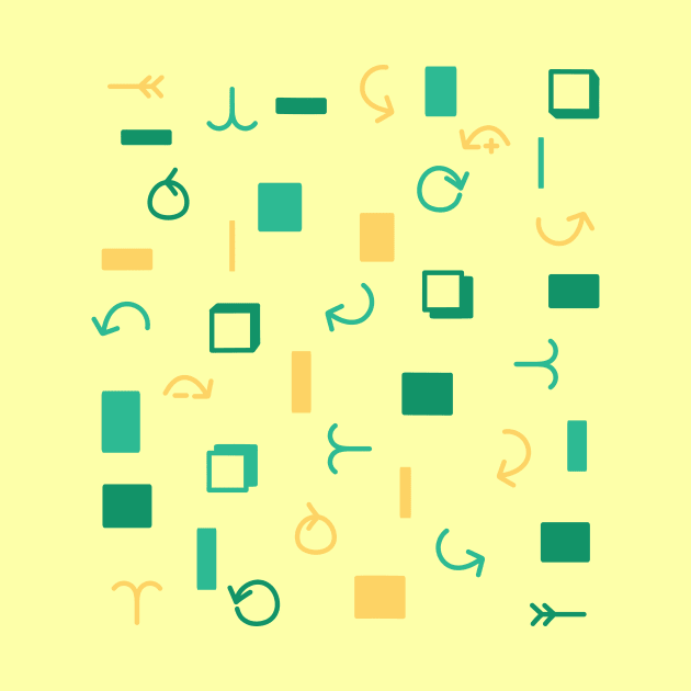 Icon symbol left right arrow square call yellow cream green by WwsNttb