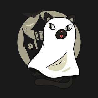 Sweet cat disguised as ghost T-Shirt