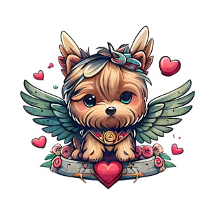 Cute Flying Valentine Winning Yorkshire Terrier T-Shirt