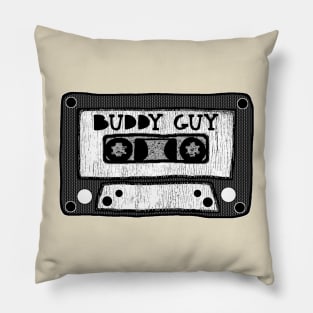 buddy guy cassette black and white Pillow