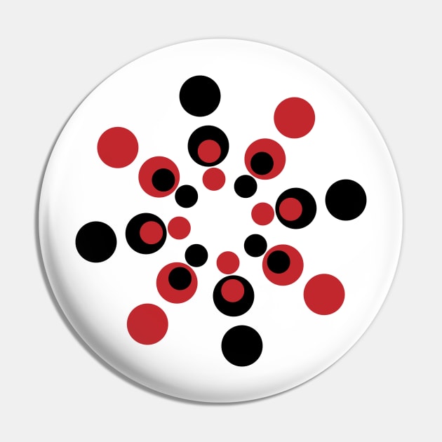 Red and black abstract circle Pin by enflow