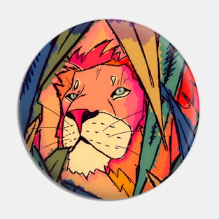 lion in the jungle Pin