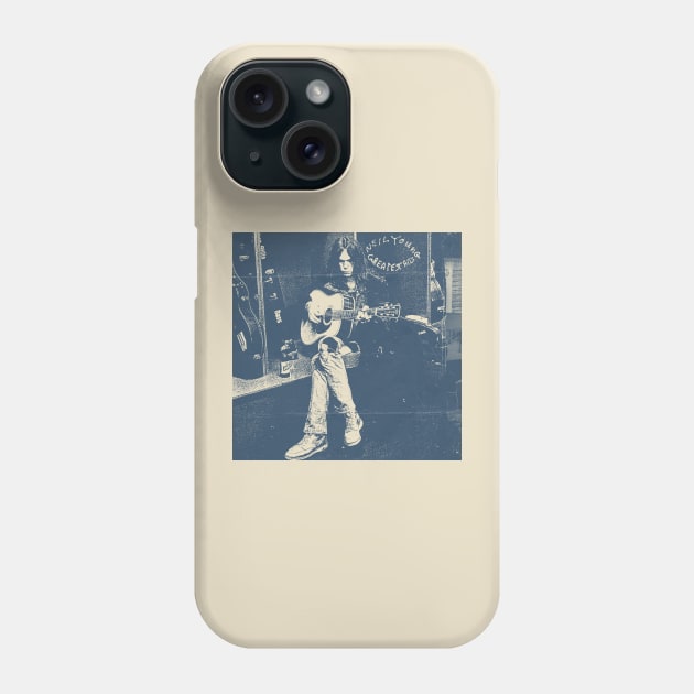 Neil Young - Blue Vintage Color Phone Case by Campfire Classic