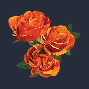 Roses - Three Orange Roses T-Shirt