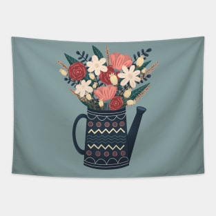 Flowers in Watering Can Tapestry