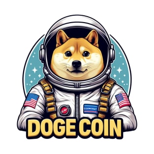 Dogecoin To The Moon Rocket T-Shirt