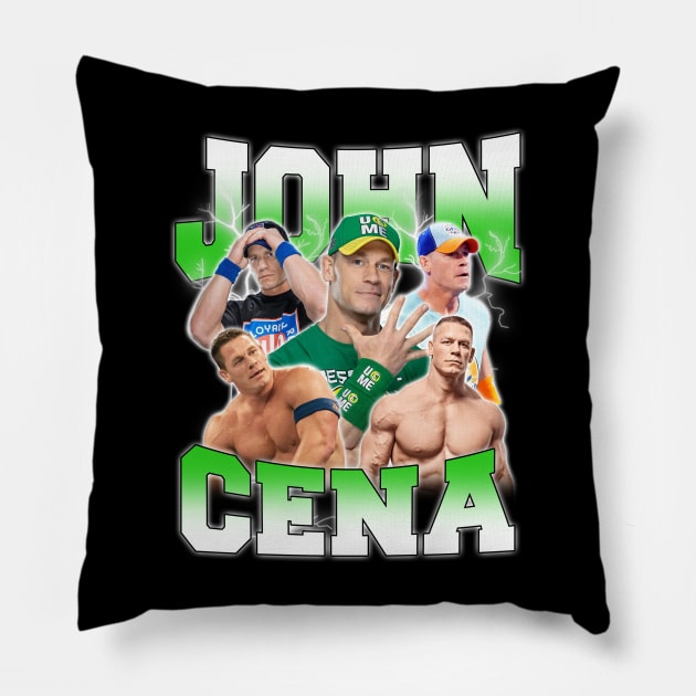 VINTAGE BOOTLEG JOHN CENA 90S Pillow by Archer Expressionism Style