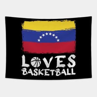 Venezuela Loves Basketball Tapestry