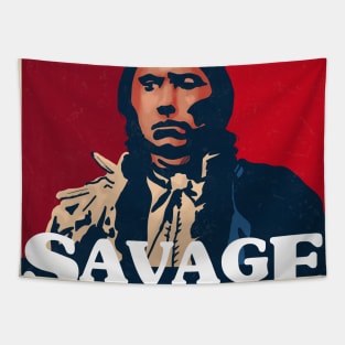 Native American Comanches Savage Design Tapestry