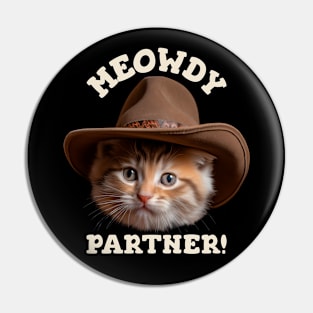 Cute Cowboy Cat Pin