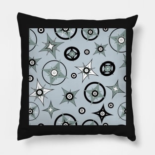 Compass Rose on Gray Pillow