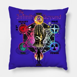 Beyond Infinite Magic Space Glove - Cosmic Psychedelic Tie Dye Pillow