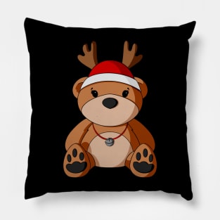 Christmas Reindeer Teddy Bear Pillow