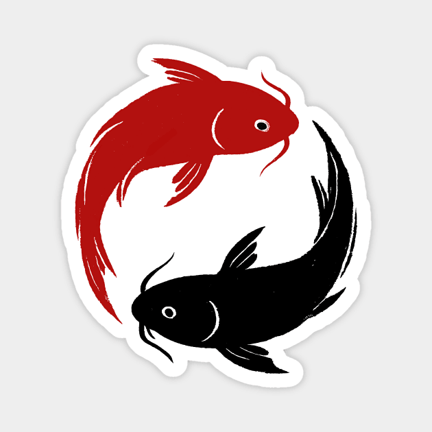 Yin Yang Koi Fish Magnet by CreativeSage