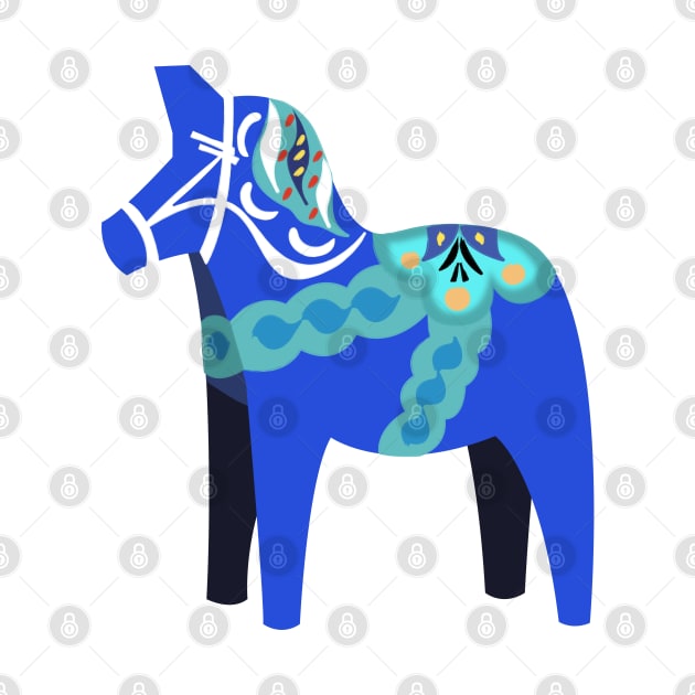 Blue Dala Horse by CTstudio