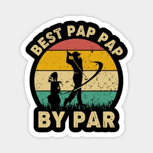 Vintage Best Pap Pap By Par Funny Golfing Golf Player Gift Magnet