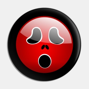 Halloween Scary Red Emoji Pin