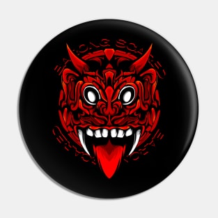 Barong Scared Head Pin