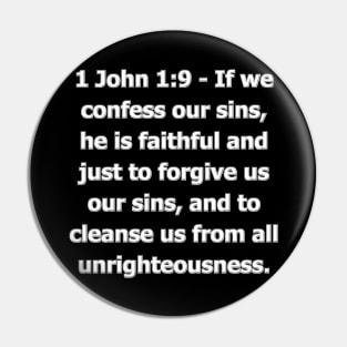 Bible Verse 1 John 1:9 (KJV) Pin