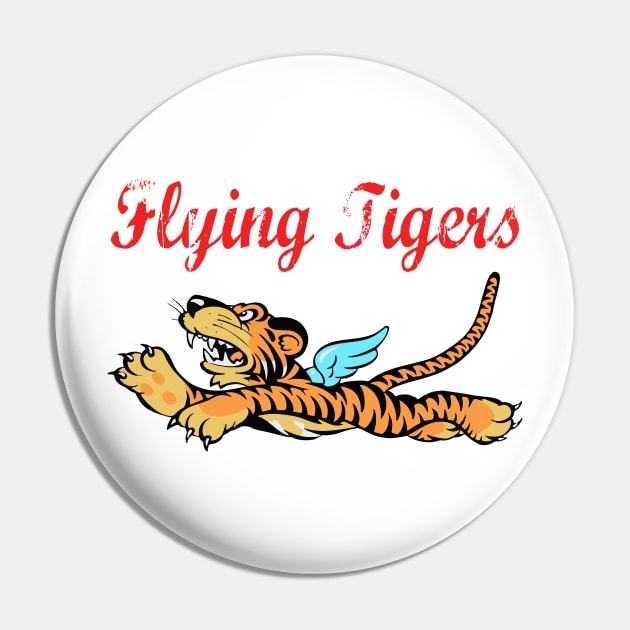 Flying Tigers WWII Distressed Pin by Mandra