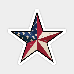 American Patriot Barn Star Magnet