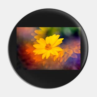 Yellow flower photographed through prism Pin